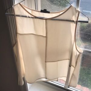 Top shop semi sheer white tank top